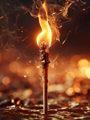 burning candles on a dark background