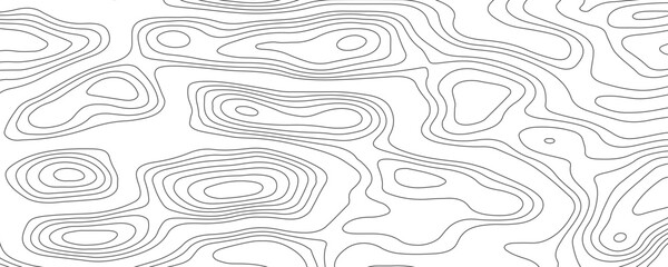 Abstract topographic contour map and geographic mountain relief background design .topography contour map white wave paper and curve gray color lines vector background .