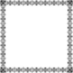 Simple Square Frame with White Background, Border Frame and Unique Photo Frame, Black Color Square Unique Frame