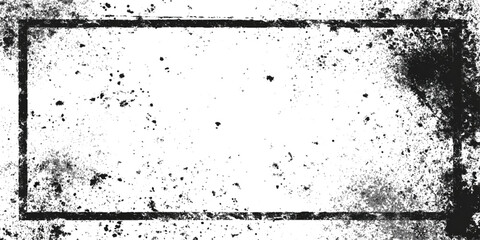 Abstract old grunge frame wall texture background .black cement surface and dirty cracked design .stucco vector ink border splatter illustration and stain silhouette concept .