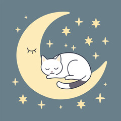 Playful vector art for National Cat Day with cats as astronauts, baristas & fantasy characters surrounded by plants, stars, coffee, yarn & retro patterns