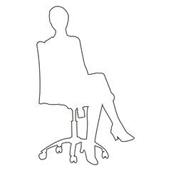Woman Sitting Outline