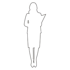 Businesswoman Silhouette Outline