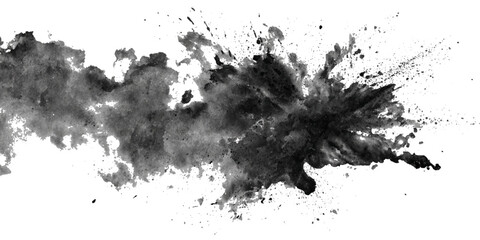 Abstract black ink splat and paint grunge splash vector illustration design .splatter stain texture silhouette and liquid spot drop creating dirty pattern art .