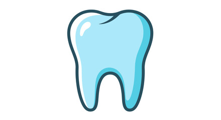 Healthy tooth with transparent background