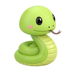Fototapeta premium Friendly Cartoon Snake – 3D Animal Character