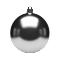 Shiny silver Christmas ornament, festive holiday decor, elegant design
