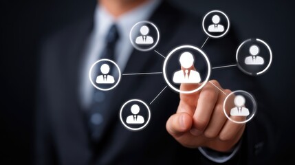 Obraz premium Dynamic hr management dashboard interface for optimizing human resources and manpower allocation in corporate environments