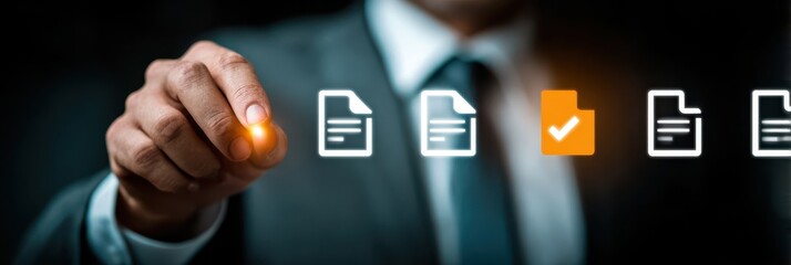 Conceptual visual art showing abstract collaboration, data integration, document approval, audit trails, shining certificates, and balanced agreement patterns