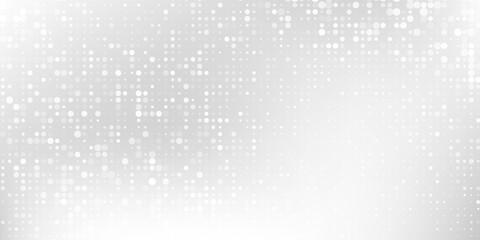 Dotted simple silver foil background with metal mirror texture. Chrome gradient surface with light abstract modern