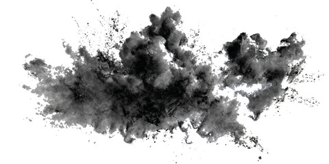 Abstract black ink splat and paint grunge splash vector illustration design .splatter stain texture silhouette and liquid spot drop creating dirty pattern art .