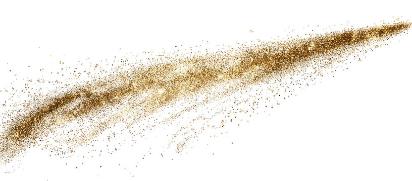 Golden dust cloud swirling against black background