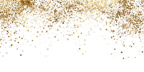 Golden sparkles erupting from a dark, abstract background