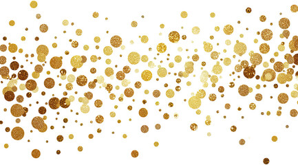 Golden circular particles shimmering against a dark background