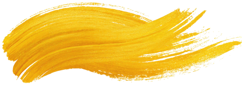 Golden abstract brushstroke with textured surface