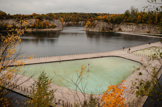 Autumn Lake and Pool Landscape