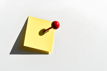 Brighten your message with a vibrant yellow sticky note held by a striking red pin, perfect for reminders, ideas, or creative prompts on your board