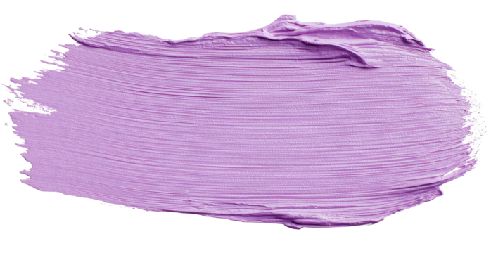 Lavender brush stroke with texture, against a black background