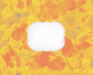 明るいオレンジの吹き出し背景