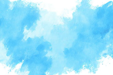Abstract light blue watercolor washes with textured edges