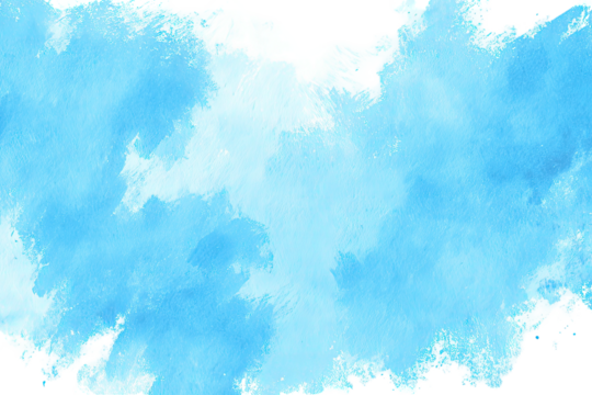 Abstract light blue watercolor washes with textured edges