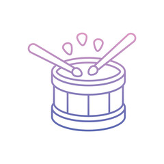 Drum icon clean and modern vector illustration
