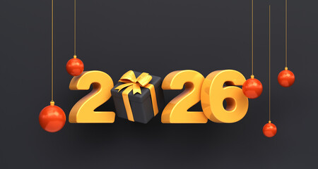 Golden 2026 New Year background