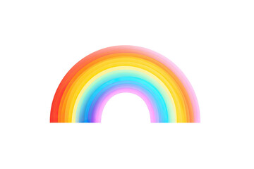 A vibrant, semi-circular arc of pastel colors on a dark background