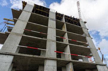 Naklejka premium equipment at the construction site of a new building