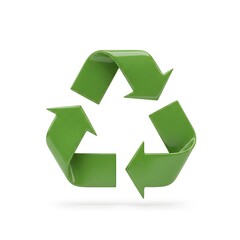 Fototapeta premium Recycle symbol icon, environmentally friendly design, green arrows, eco-consciousness, sustainable