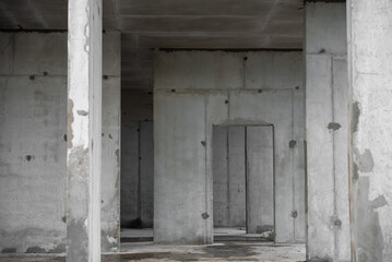 equipment at the construction site of a new building