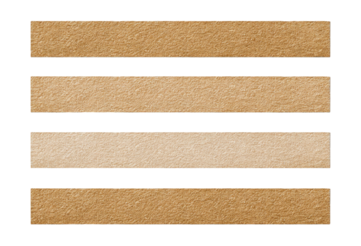 Four horizontal textured bands of light brown, cream, and tan