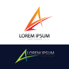 Letter A Logo Design with Modern Geometric Style for Creative Business Identity