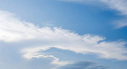 A beautiful sky background with soft white fluffy clouds, bright blue color tone, no harsh sunlight, smooth gradient, calm and peaceful atmosphere, ultra-realistic texture, high detail, no noise, perf