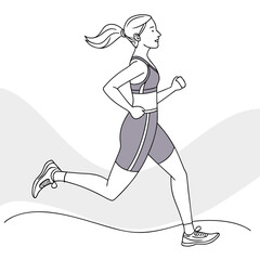 Woman running in sportswear