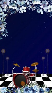 Sangeet Invitation Blue Decorative Indian Wedding Blank Background Video