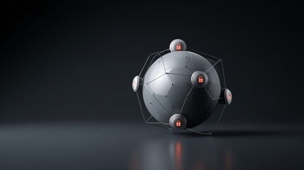 AI controlling security network globe, global tech dominance concern,