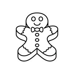 Gingerbread Man icon clean and modern vector illustration