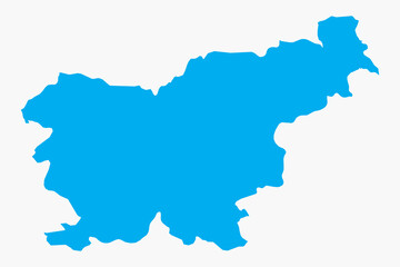 Fototapeta premium Vector graphic artwork suitable for print and web containing flat detailed map of SLOVENIA