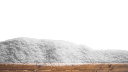 a winter Christmas background with snow on the wood.