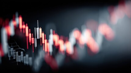 Abstract digital stock market chart glowing on a dark background, featuring dynamic lines, grids, and data visualization for finance and tech visuals.