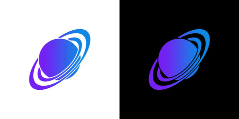 galaxy logo. creative and abstract galaxy for solar system and universe logo design vector editable