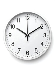 White analog clock showing time