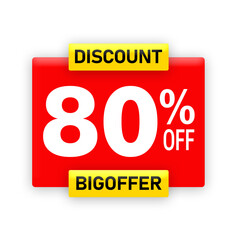 80% Off 3D Discount PNG | Golden Red Sale Text | Big Offer Label for E-commerce, Shopping, and Marketing Promotions 80% off, discount png, 3d sale text, 80 percent off, sale label png, golden sale 