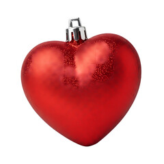 Shiny red heart ornament perfect for Valentine's Day and romance