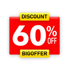 60% Off 3D Discount PNG | Golden Red Sale Text | Big Offer Label for Shopping, Marketing, and E-commerce Promotions 60% off, discount png, 3d sale text, 60 percent off, sale label png, golden sale 