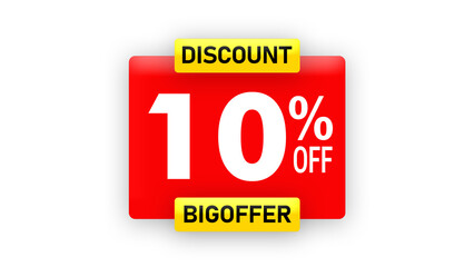 10% Off 3D Discount PNG | Golden Red Sale Text | Special Offer Label for E-commerce and Shopping Promotions 10% off, discount png, 3d sale text, 10 percent off, sale label png, golden sale text