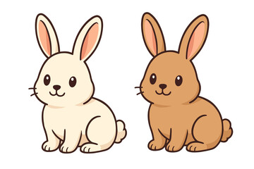 vector illustration rabbits
