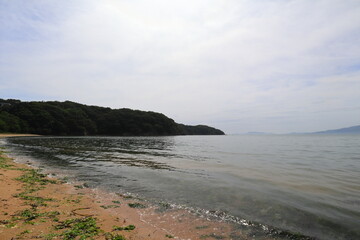 岡山県玉野市胸上浜の風景