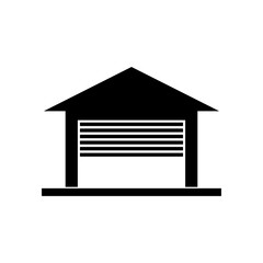 Garage door sign isolated on white background